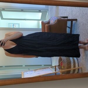 Wide flowy black dress